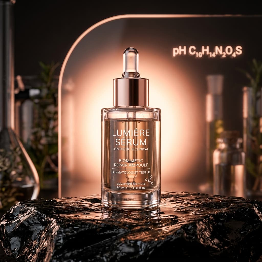Minimalist luxury skin serum dropper